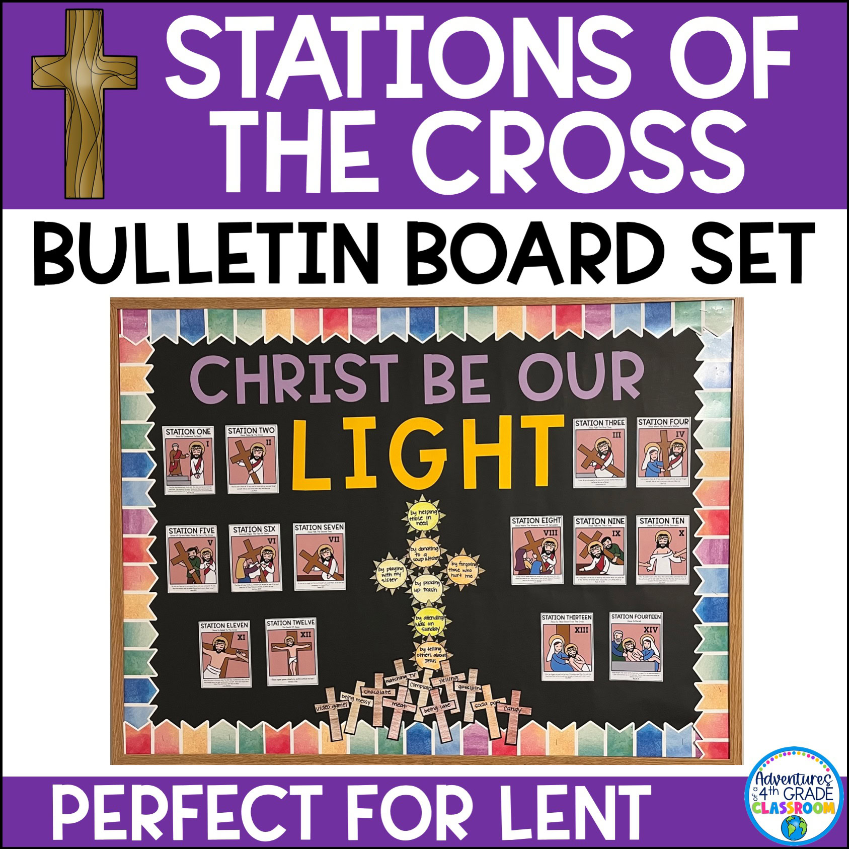 Stations of the Cross Bulletin Board | Ash Wednesday | Lent ...